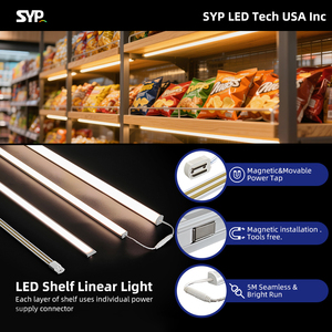 Iluminación LED Lineal para Exhibición de Productos en Supermercados, Instalación Magnética Debajo del Estante - Product Image 2