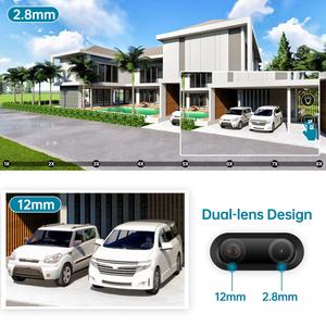 Jumelles de détection de mouvement sans fil Wifi CCTV double objectif Mini <span class=keywords><strong>Micro</strong></span> SD réseau ICSEE Zoom 8X 4MP 2K caméra double objectif PTZ Full HD - Product Image 6