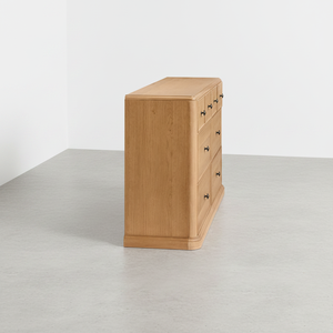 Commode large de luxe moderne en <span class=keywords><strong>bois</strong></span> massif à 8 tiroirs, coiffeuse au design simple et minimaliste pour chambre principale, unité de rangement - Product Image 3