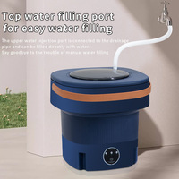 Lave-linge compact semi-automatique à chargement par le haut avec écran tactile, panier essoreur portable pour petites charges de linge