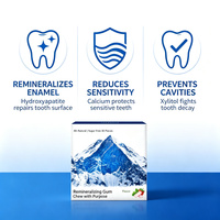 Chewing-gum reminéralisant à l'hydroxyapatite, saveur fraise, xylitol, protection contre les caries, réparation de l'émail, sans sucre, soin buccal pour adultes, 30 unités