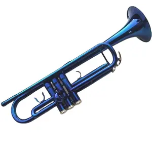 Weifang Rebon Student Beginner Bb blue colour Trumpet
