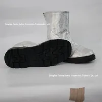 Bottes de protection ignifuges en aluminium, résistantes aux hautes températures, 500 degrés, protection du travail