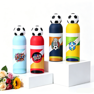 Termo <span class=keywords><strong>de</strong></span> Fútbol <span class=keywords><strong>de</strong></span> Acero Inoxidable Aislado al Vacío, Antiderrames, Libre <span class=keywords><strong>de</strong></span> BPA, con Boca Pequeña y Tapa <span class=keywords><strong>de</strong></span> Dibujos Animados - Product Image 1