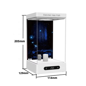 Akuarium Mini Desktop JSD Smart Betta Fish Tank 0.42GAL dengan Kontrol Aplikasi, Pemanas, Lampu RGB, dan Pembuangan di Bawah - Product Image 2