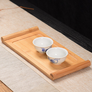 Bamboo Tea Tray Set Rectangular Dry Brewing Tray With <b>Teacups</b> For Tea Ceremony Household Use - Product Image 4
