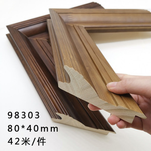 Solid Wood Frame Trim <b>Rectangle</b> Minimalist Design Durable For Dressing <b>Mirror</b> - Product Image 2