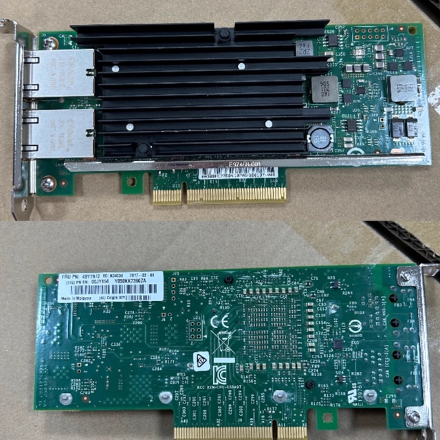 X540-T2 X550-T2 Dual-port 10-gigabit Desktop Network Card Suitable for Desktop Computers