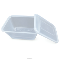 Conteneur alimentaire rectangulaire en PP de 1000 ml avec couvercle inviolable, boîte alimentaire à emporter, compatible micro-ondes, jetable, sans BPA, recyclable