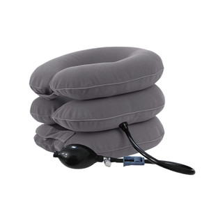 Inflatable <b>Neck</b> <b>Pillow</b> Cervical Traction Device Gray Manual <b>Neck</b> Support Home Use - Product Image 4