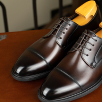 Zapatos Derby con Punta Reforzada para Hombre, Aumento de Altura Oculto de 2 cm, Cuero Genuino, Formales de Negocios, con Cordones, para Boda u Oficina
