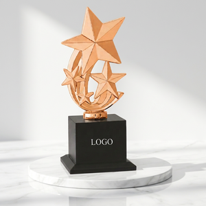 Trofeo Estrella Chapado en Oro, Modelo 771/C, Fundido a Presión, Portátil, con Grabado e Impresión UV para Actividades Promocionales - Product Image 1