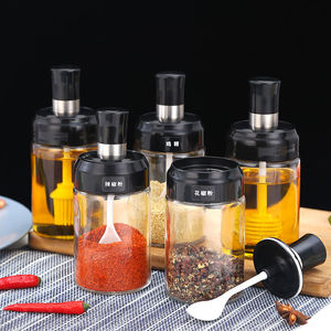 "Thảo mộc & gia vị công cụ thiết lập thịt nướng BBQ dầu bàn chải Sticker nhựa gia vị container trong suốt gia vị lọ nhãn Set" - Product Image 1