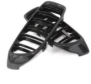Para <span class=keywords><strong>BMW</strong></span> F32 F33 F36 435i 440i F82 F83 2013-2020 Parrilla delantera de doble listón de carbono para parachoques 51712352811 51712352812 - Product Image 4