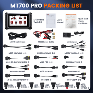 เครื่องมือวินิจฉัยรถยนต์ ANCEL MT700 Pro สำหรับมอเตอร์ไซค์ รีเซ็ตน้ำมัน เบรก ABS <span class=keywords><strong>ระบบ</strong></span> TPMS รีเซ็ตได้ 31 <span class=keywords><strong>ระบบ</strong></span> วินิจฉัยและซ่อมแซมรถยนต์ - Product Image 2