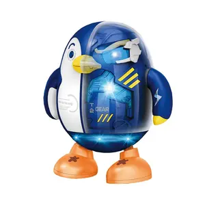 KUNYANG children play penguin design battery operated kids music light dance singing animals electric dancing robot toy