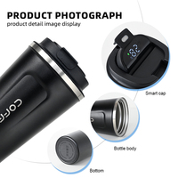 Logo personnalisé 380ml Affichage LED intelligent de la température Gobelet sous vide gravable au laser Tasses thermiques à café