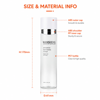 Flacon vide en PET de 150 ml pour lotion, avec épaule en ABS électroplaqué et bouchon en PP, flacon cosmétique OEM pour sérum de soin de la peau