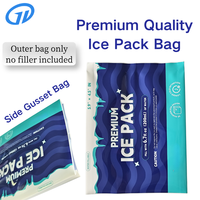Pochette vide pour pack de glace en gel, résistante aux basses températures, sans dégommage, compatible avec les machines de remplissage automatique pour la chaîne du froid alimentaire