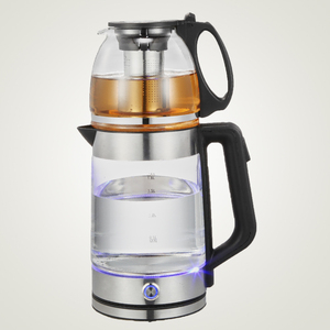 Hervidor eléctrico con pantalla digital inteligente de 1.8L + 1.2L Aislamiento táctil de vidrio de borosilicato que hierve rápidamente con luz azul - Product Image 2