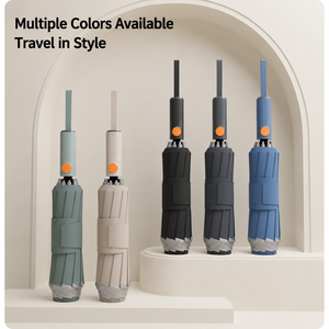 Easy Fold 427g Reflective Strip 106cm Diameter 10 Ribs <b>Windproof</b> 10m/s Automatic Open Inverted Custom Logo Folding <b>Umbrella</b> - Product Image 3