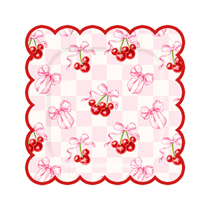 DAMAI - Juego de Platos, Vasos y Servilletas Desechables de Papel con Diseño de Cerezas para Fiestas Infantiles, Decoración para Fiestas de Cumpleaños - Product Image 3