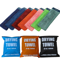 Serviette de séchage automobile en microfibre double torsion sans bords, 60*90 cm, 1200 GSM, qualité supérieure, sans traces, rayures ou marques d'eau
