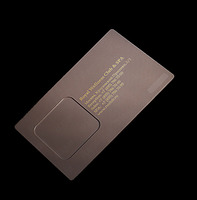 Carte de visite en métal personnalisée de luxe, NFC NTAG215, code QR, carte de membre VIP intelligente en métal, carte de visite en acier inoxydable imperméable