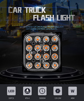 Led Strobe Warnleuchte Strobe Grille Flash Truck Lampe Bernstein Ampel 12V 24V Auto Licht Square Side Maker Glühbirne
