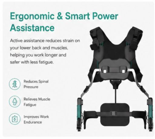 Fatigue Reduction Adjustable Portable Lightweight Wearable Lumbar Support Exoskeleton for Parcel Delivery Services Express