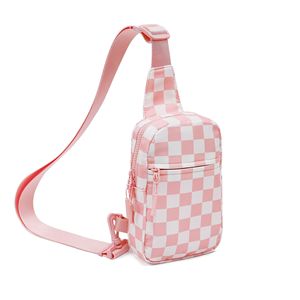 Wholesale Women Plaid Savvy Bum Bag Fanny Pack Nylon Travel Outdoor Sport Checkered Crossbody <b>Sling</b> Belt Bag - Product Image 5