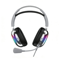 Casque de jeu pour ordinateur de bureau, ordinateur portable, sur l'oreille, son surround stéréo professionnel avec microphone