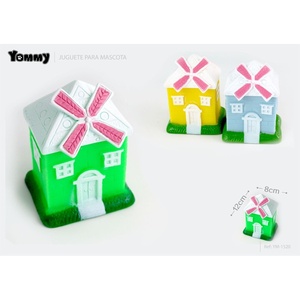 Casa giocattolo in vinile 7*6*9cm-giocattoli per animali domestici