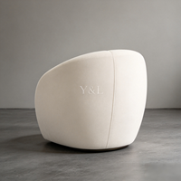 Fauteuil d'appoint rembourré en tissu, canapé simple moderne incurvé pour salon, hôtel