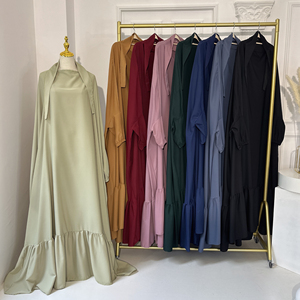 All'ingrosso Loriya modesto pezzo unico Jilbab Abaya elegante <span class=keywords><strong>abbigliamento</strong></span> islamico per abiti da <span class=keywords><strong>donna</strong></span> EID Ramadan preghiera Abaya <span class=keywords><strong>etnico</strong></span> - Product Image 6