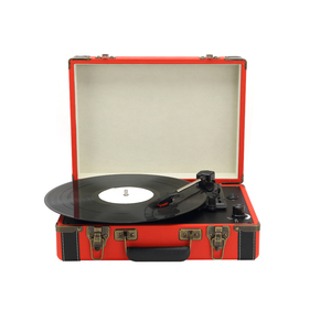 Vente en gros de tourne-disque vinyle nostalgique en forme de valise, Bluetooth, AUX, USB, SD, avec haut-parleurs - Product Image 2