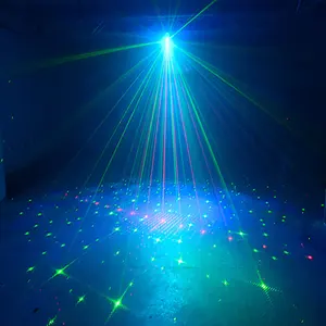 DJ Mini lazer sahne aydınlatma lazer ışık hattı projektör düğün 3D 6W lazer Spot ışık