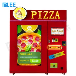 Nhà máy trực tiếp tự làm ngoài trời hoàn toàn tự động Pizza Máy bán hàng tự động Pizza Máy bán hàng tự động