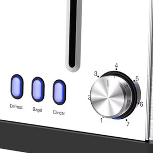 محمصة خبز 4 شرائح مع ضوء ليد من الفولاذ المقاوم للصدأ - Product Image 3