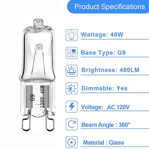 Điện áp thấp 12V Kính ấm trắng 10W 20W 35W 50W G4 G9 bóng đèn halogen - Product Image 3
