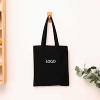 Sac fourre-tout de luxe imprimé noir à rayures en toile de coton réutilisable avec poignée en corde, grande capacité, vente chaude