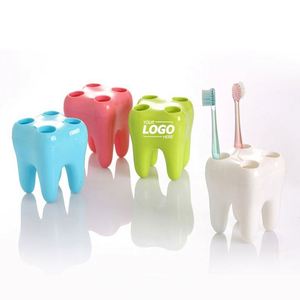 Soporte para cepillos de dientes con múltiples orificios, estante creativo de dibujos animados para cepillos de dientes, regalo promocional de plástico PS para baño - Product Image 1