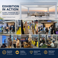 Pergola motorisée en aluminium imperméable pour patio, fabriquée en Chine, avec télécommande, pour maisons préfabriquées