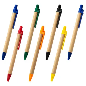 프로모션 친환경 롤링 재활용 종이 볼펜 가장 인기있는 로고 사용자 정의 종이 볼펜