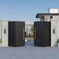 Portes coulissantes automatiques en aluminium pour allée de maison, design moderne et simple, en métal, pour l'extérieur, à vendre