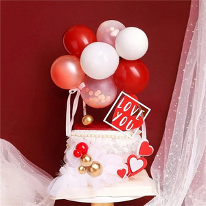 Globos de confeti coloridos de alta calidad, adornos para pasteles, cumpleaños, bodas, adornos para pasteles, adornos para tarta de feliz cumpleaños - Product Image 4