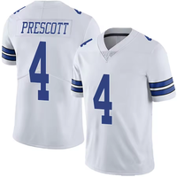 Maillots de football de Dallas 4 Prescott 88 Lamb 11 Parsons, maillot de football américain cousu
