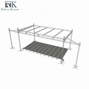 Estructura de Aluminio para DJ, Plateada, con Conexión Tipo Spigot, 290x290mm, Cuadrada, de Alta Calidad, para Iluminación de Escenarios, Conciertos, Fiestas y Eventos - Product Image 2