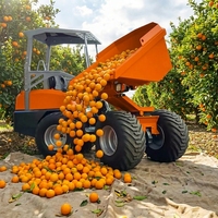 Mini-dumper hydraulique Euro5 CE EPA avec levage par roues, petit dumper de transport pour la construction et l'agriculture