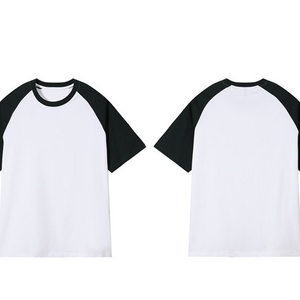 Camiseta Personalizada para Hombre, 100% Algodón, Antiarrugas, Transpirable, Corte Regular, Mangas Raglán en Contraste, Estilo Urbano Vintage - Product Image 3